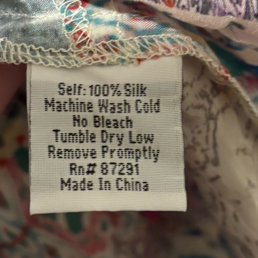 Johnny Was - Butterfly 100% Silk Tunic Size Small - Picture 4 of 4